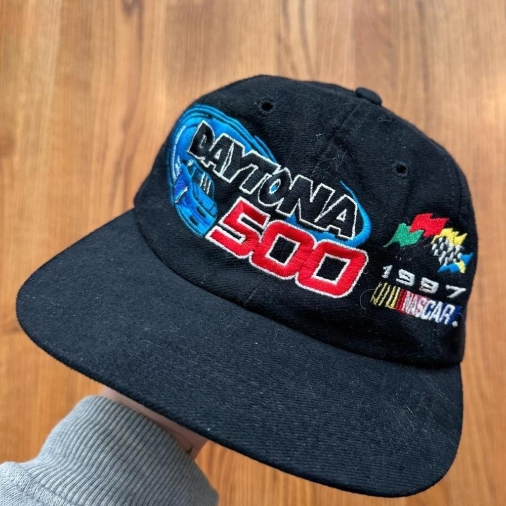 Vintage 1997 Nascar Men's Daytona 500 Snapback Hat Black